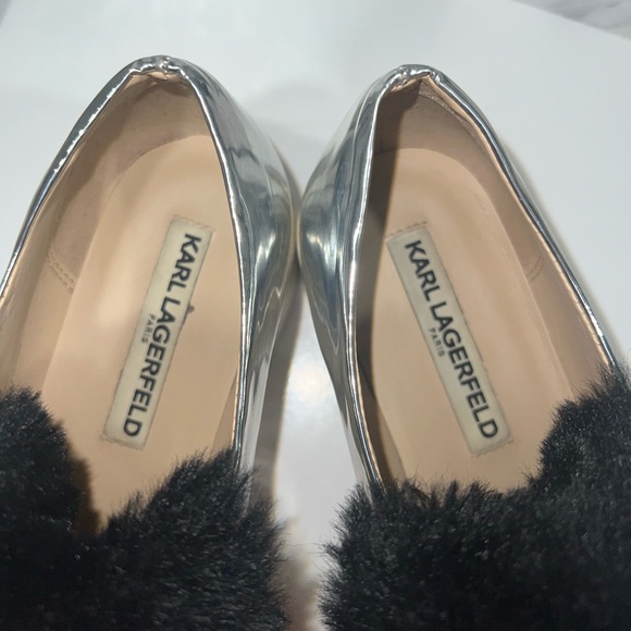Karl Lagerfeld Birdie Metallic Patent Leather Slip On Sneakers. Size 8.5 - Picture 4 of 13
